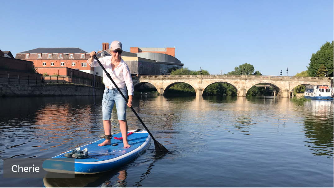 Seven mile paddleboard without sitting down!