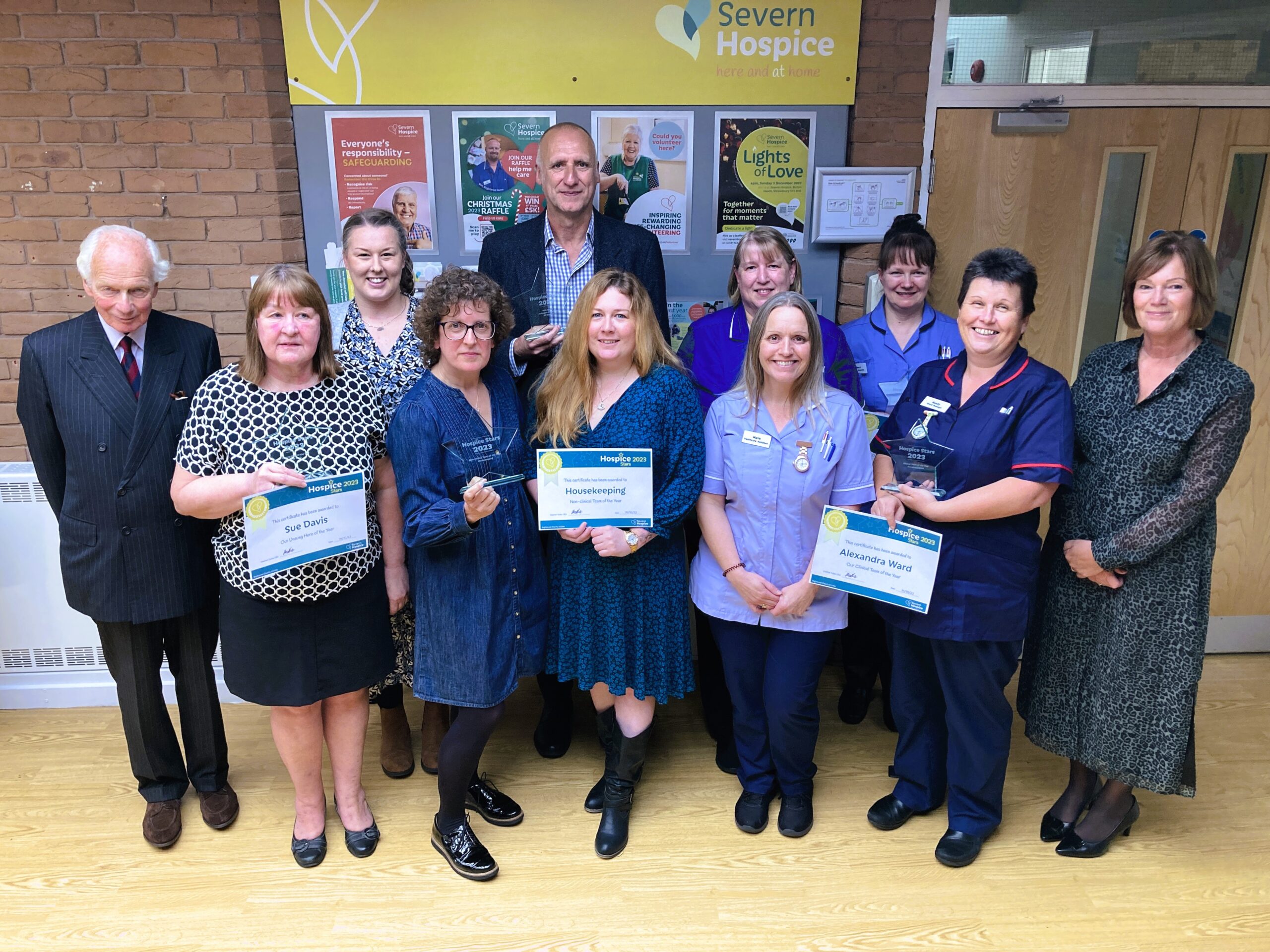 Hospice Star winners with their trophies