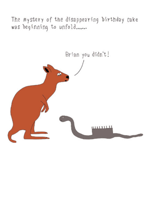 Humorous Kangaroo & Snail Cake