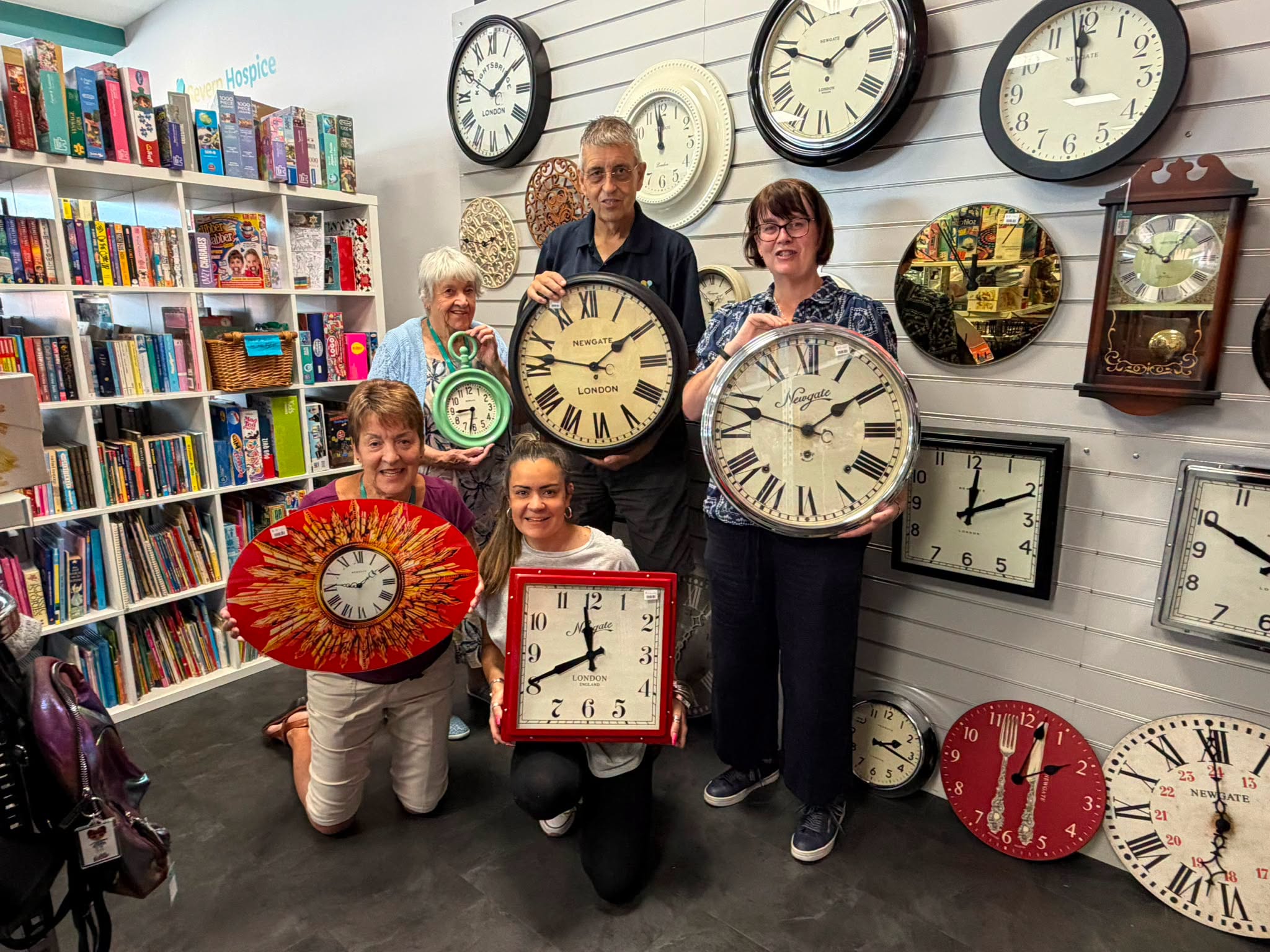 Clock collection donated to our shops by Oswestry clockmaker