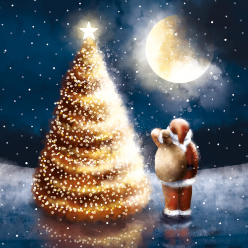 Santa and The Moon 16199